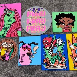 Colorful Cartoon art custom paintings made by me!